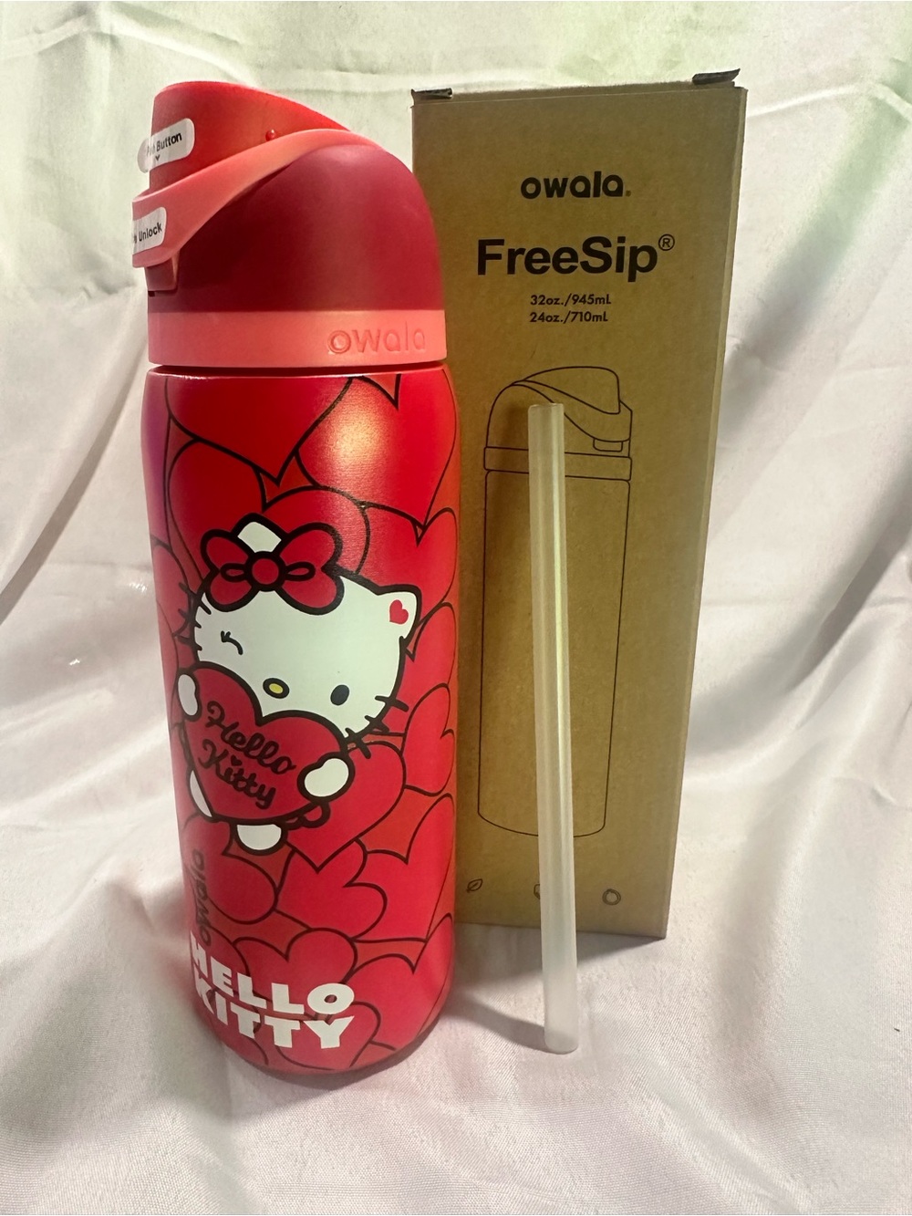 Custom Engraved Owala FreeSip Hello Kitty 32 oz